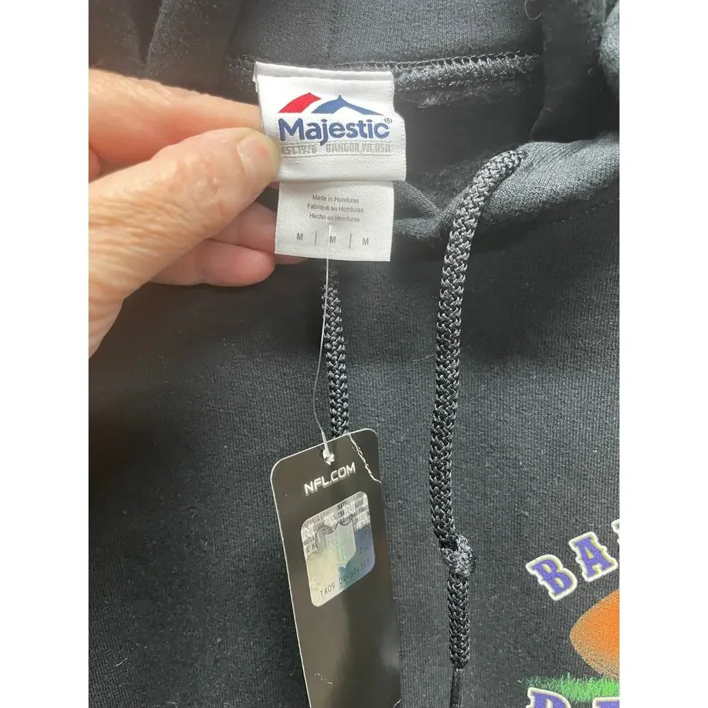 Baltimore Ravens Men's NFL Hoodie Size Medium - Design on the Back New With Tags